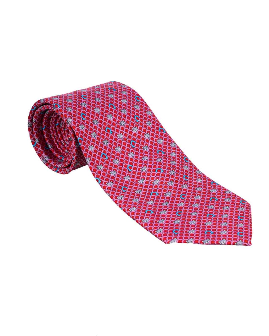 shop SALVATORE FERRAGAMO  Cravatta: Salvatore Ferragamo cravatta in seta fantasia con piccole volpi che spuntano tra cespugli stilizzati, intervallate dall'iconico Gancini.
Composizione: 100% seta.
Fabbricato in Italia.. 350897 762140-003 number 5133400